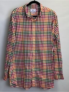 Southern Tide Spring Plaid Button Down Shirt Men’s Size XL